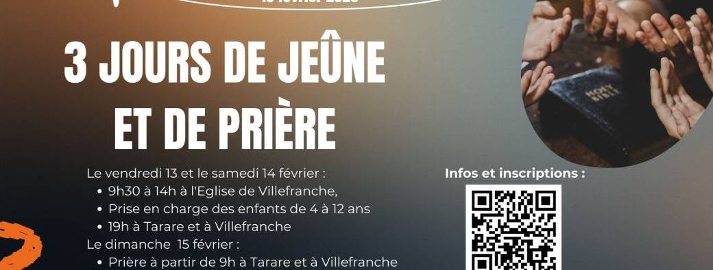 3 Jours de Jeûne et de&nbsp;Prière